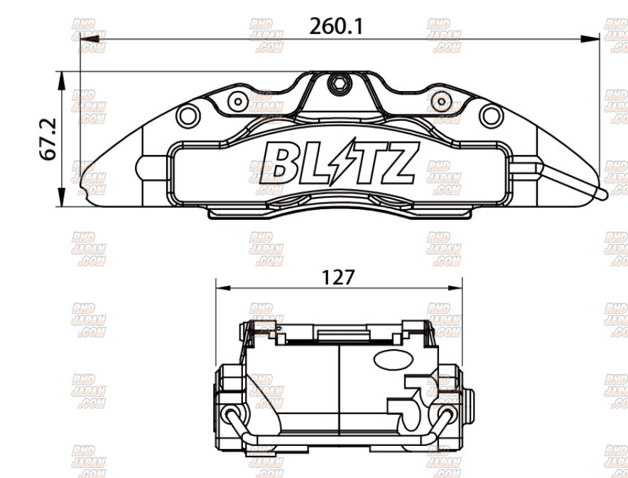 Blitz Big Caliper Brake Kit II 4Pot Street Front - Prius ZVW5